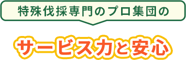 特殊伐採専門のプロ集団のサービス力と安心